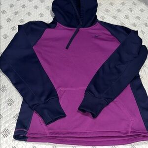 Nike Magenta and Dark Blue Hoodie